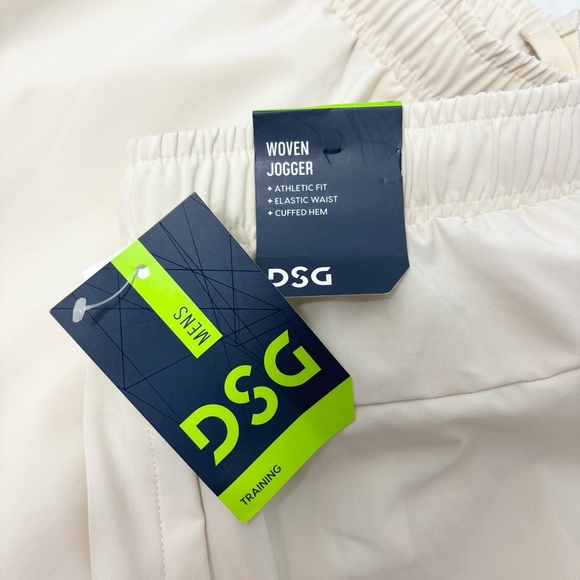 DSG Men's Training Woven Light Cream Joggers Athletic Fit Size M - Picture 6 of 8